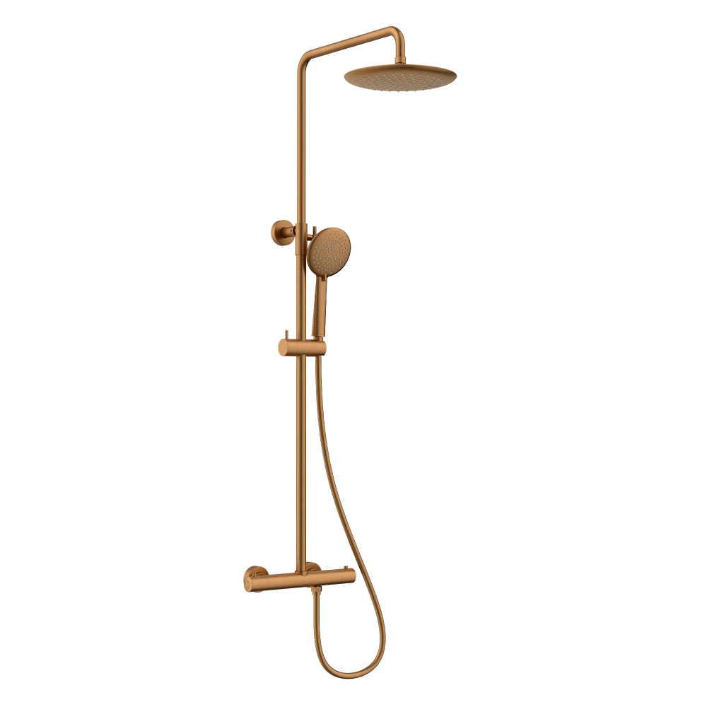 Colonne de douche thermostatique GALA | cuivre brossé